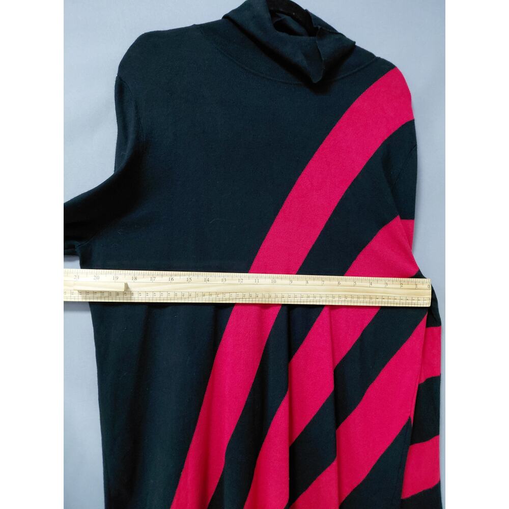 Chico's Black Asymmetrical Hem Knit Stretch Sweater Women Size XXL - Picture 6 of 13